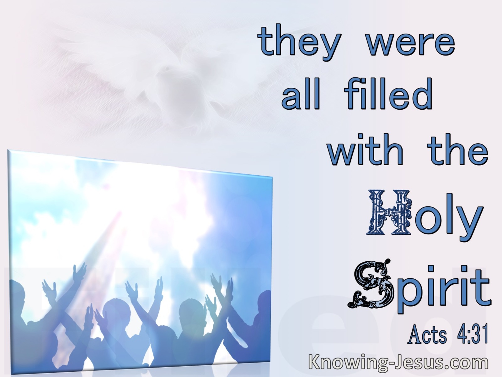 Acts 4:31 They Were All Filled With The Holy Spirit (pink)